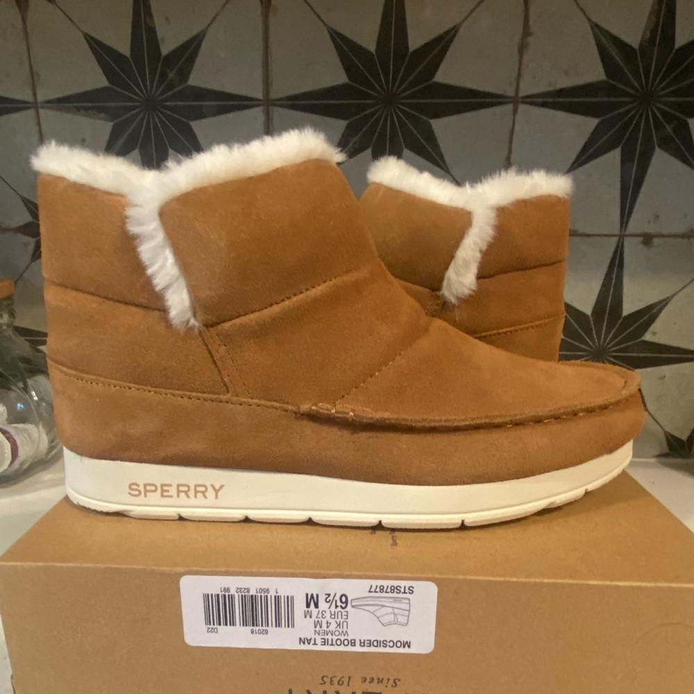 NEW Sperry Women's Moc-Sider Suede Bootie